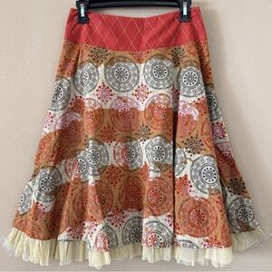 90's Y2K Vintage Gadzooks Boho Flare Skirt XS